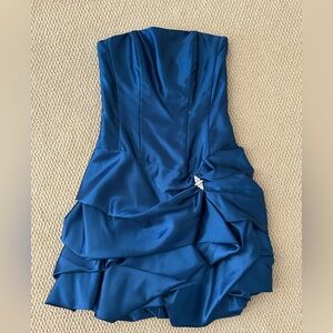 Jessica McClintock Royal Blue Strapless Dress